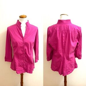 Lafayette 148 New York Pink Button Down Shirt